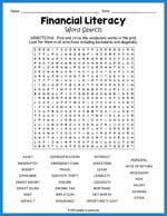 Financial Literacy Word Search Thumbnail