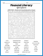Financial Literacy Word Search thumbnail