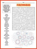 Fireworks Word Search thumbnail