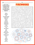 Fireworks Word Search thumbnail