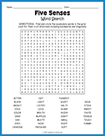Five Senses Word Search thumbnail