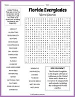 Florida Everglades Word Search Thumbnail