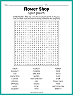 Flower Shop Word Search thumbnail