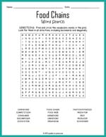 Food Chains Word Search Thumbnail