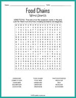 Food Chains Word Search Thumbnail