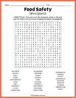Food Safety Word Search Thumbnail
