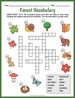Forest Vocabulary Crossword thumbnail