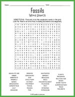 Fossils Word Search Thumbnail