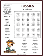 Fossils Word Search thumbnail