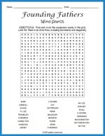 Founding Fathers Word Search Thumbnail