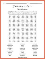 Frankenstein Word Search Thumbnail