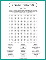 Franklin Roosevelt Word Search thumbnail