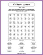 Frédéric Chopin Word Search Thumbnail