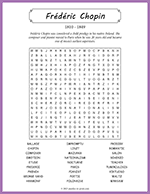 FrÃ©dÃ©ric Chopin Word Search thumbnail