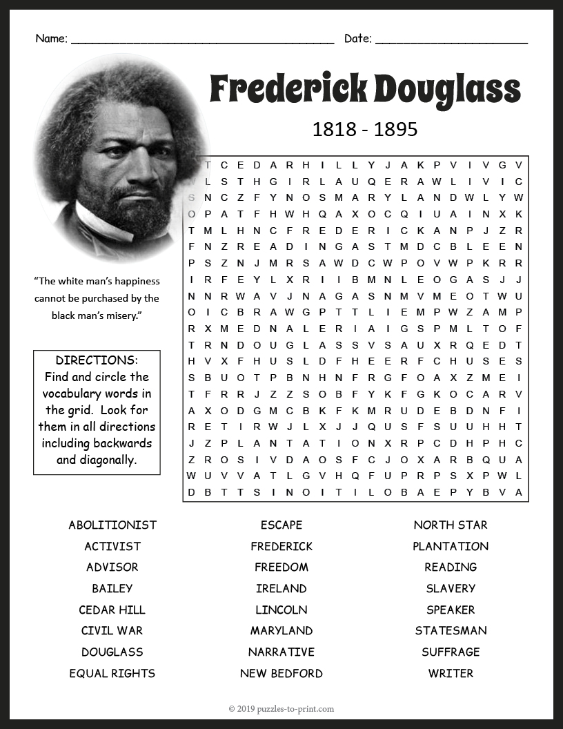 Biographical Puzzle Worksheet Activities