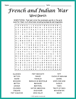 French and Indian War Word Search thumbnail