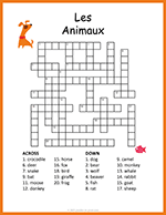 French Animals Crossword thumbnail
