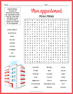 French Apartment Vocabulary Word Search thumbnail