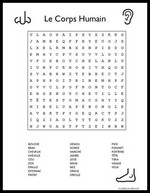 French Body Part Word Search thumbnail