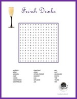 French Drinks Word Search thumbnail