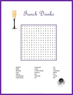 French Drinks Word Search thumbnail