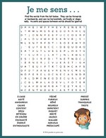 French Feelings Word Search thumbnail