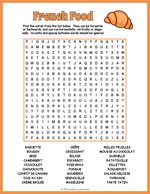 French Food Word Search thumbnail