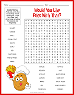 French Fries Word Search thumbnail