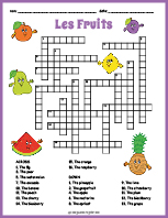 French Fruits Crossword Thumbnail