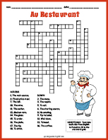 French Restaurant Crossword Thumbnail