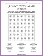 French Revolution Word Search Thumbnail