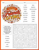 Friendsgiving Word Search thumbnail