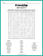 Friendship Word Search thumbnail