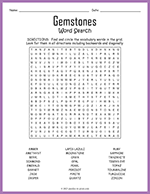 Gemstones Word Search thumbnail
