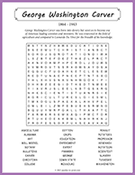 George Washington Carver Word Search thumbnail