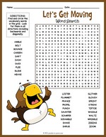 Get Moving Word Search thumbnail