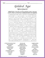 Gilded Age Word Search Thumbnail
