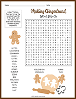 Gingerbread Word Search thumbnail