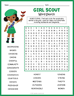 Girl Scout Word Search thumbnail