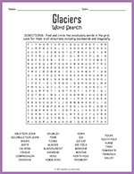 Glaciers Word Search thumbnail