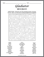 Gladiator Word Search thumbnail