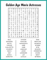 Golden Age Movie Actresses Word Search thumbnail