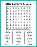 Golden Age Movie Actresses Word Search thumbnail
