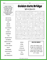 Golden Gate Bridge Word Search thumbnail
