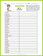 Golf Word Scramble thumbnail
