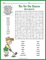 Golf Word Search Thumbnail