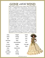 Gone With the Wind Word Search thumbnail
