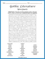 Gothic Literature Word Search Thumbnail