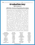 Graduation Day Word Search Thumbnail