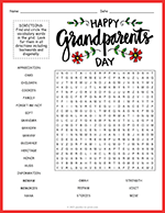 Grandparents Day Word Search thumbnail